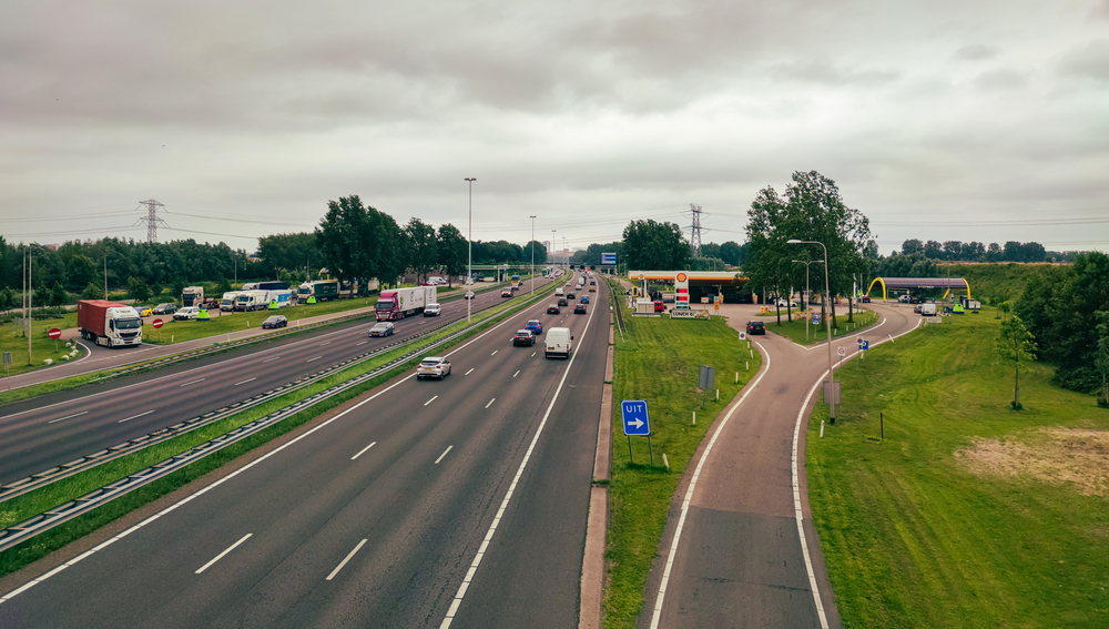 Snelweg verzorgingsplaats