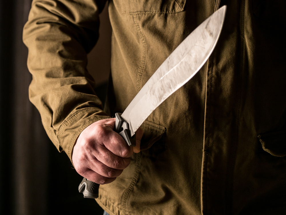 Man met machete